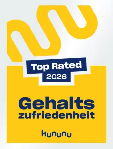kununu Top Rated 2026 — ausgezeichnet für Gehaltszufriedenheit